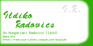 ildiko radovics business card